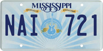 MS license plate NAI721