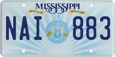 MS license plate NAI883