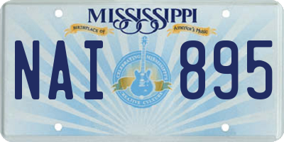 MS license plate NAI895