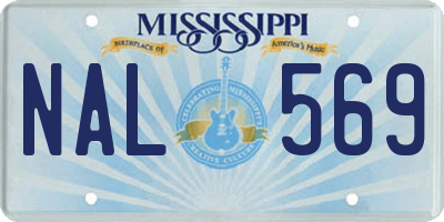MS license plate NAL569