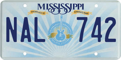 MS license plate NAL742