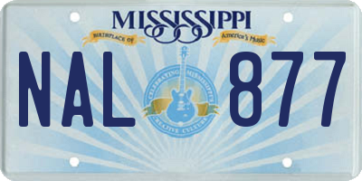 MS license plate NAL877