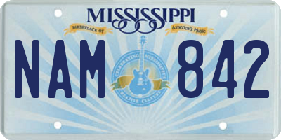 MS license plate NAM842