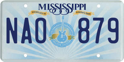 MS license plate NAO879