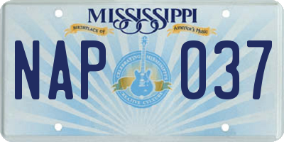 MS license plate NAP037