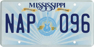 MS license plate NAP096