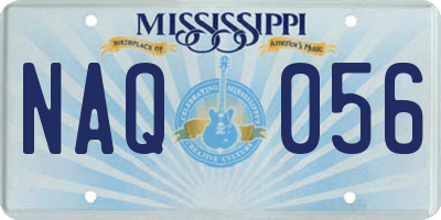 MS license plate NAQ056