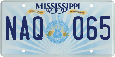 MS license plate NAQ065