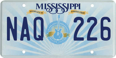 MS license plate NAQ226