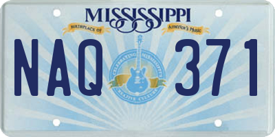 MS license plate NAQ371