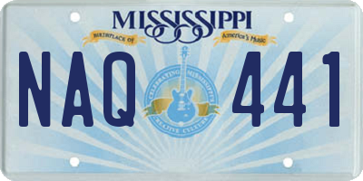 MS license plate NAQ441