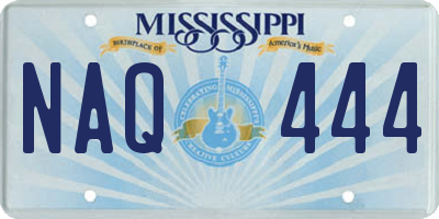 MS license plate NAQ444
