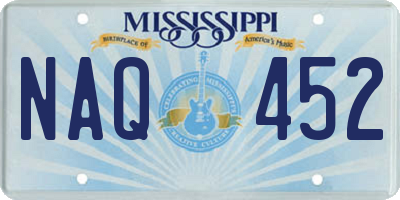 MS license plate NAQ452