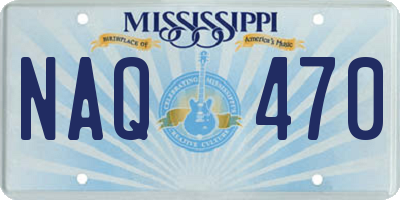 MS license plate NAQ470