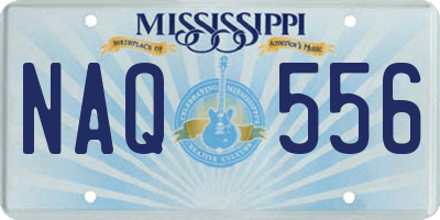 MS license plate NAQ556