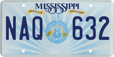 MS license plate NAQ632
