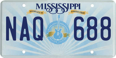 MS license plate NAQ688