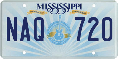 MS license plate NAQ720