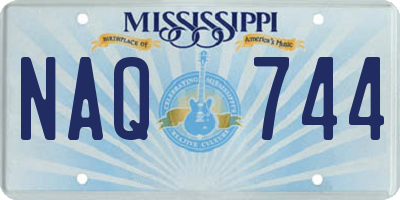 MS license plate NAQ744