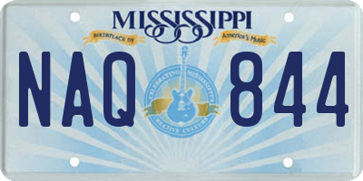 MS license plate NAQ844