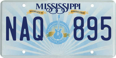 MS license plate NAQ895