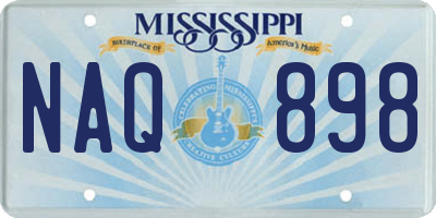 MS license plate NAQ898