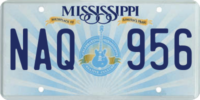 MS license plate NAQ956