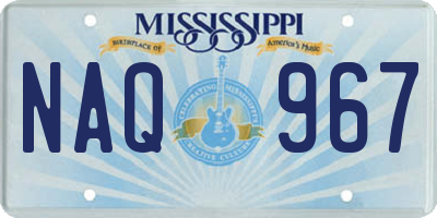 MS license plate NAQ967