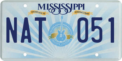 MS license plate NAT051