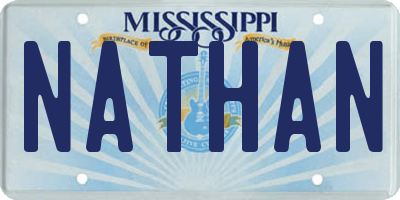 MS license plate NATHAN