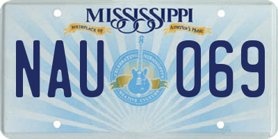 MS license plate NAU069