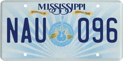 MS license plate NAU096