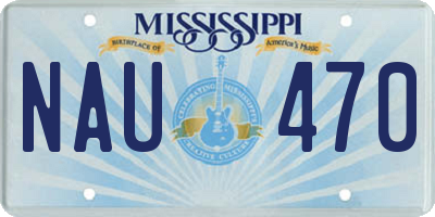 MS license plate NAU470