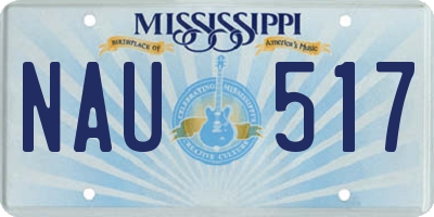 MS license plate NAU517
