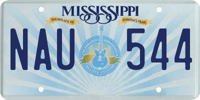 MS license plate NAU544