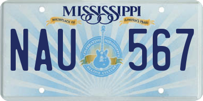 MS license plate NAU567