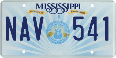 MS license plate NAV541
