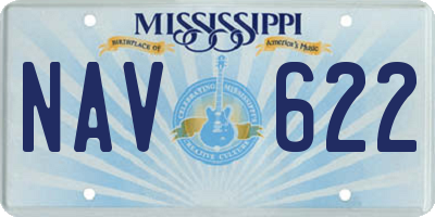 MS license plate NAV622
