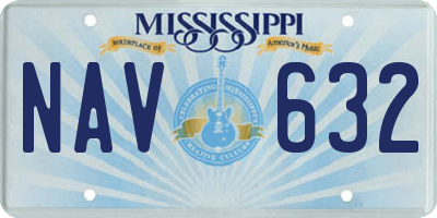MS license plate NAV632