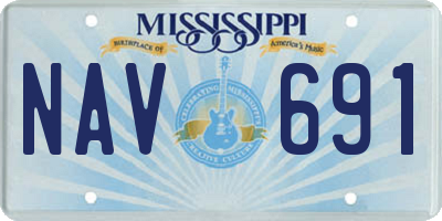 MS license plate NAV691