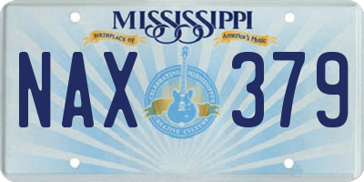 MS license plate NAX379