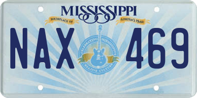 MS license plate NAX469