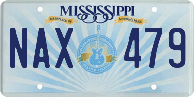 MS license plate NAX479