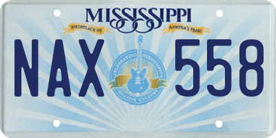 MS license plate NAX558