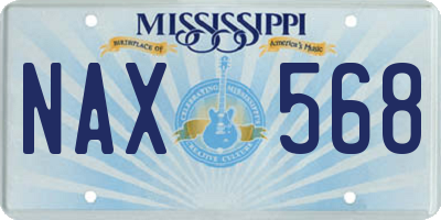 MS license plate NAX568