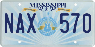 MS license plate NAX570