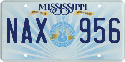 MS license plate NAX956