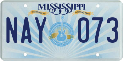 MS license plate NAY073