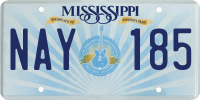 MS license plate NAY185