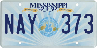 MS license plate NAY373
